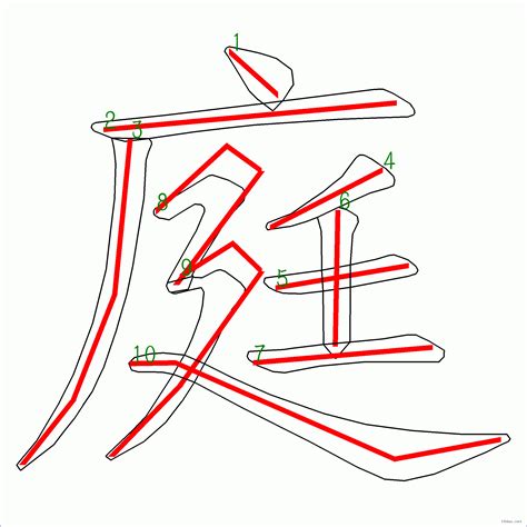 庭幾畫|漢字: 庭的筆畫順序 (“庭”10劃) 